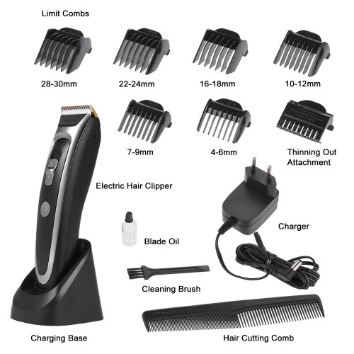 Electric Hair Clipper Set Rechargeable Cordless Hair Trimmer Hair Shaver W