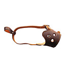 Museau cuir souple 2 rangs Rivet Boucle formation Bite bits d'arrêt réglable pour Animaux Chiens (couleur aléatoire)