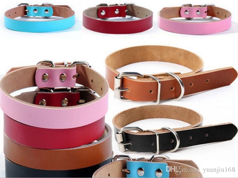 Leather dogs, cowhide pets collar, dog skin necklaces, high-end pet products L462