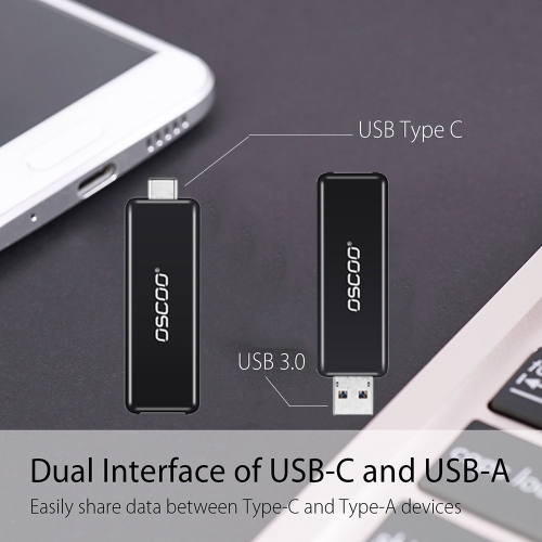 OSCOO USB 3.0 Type-C 3.1 Flash Drive USB Type-C Dual Drive Memory Sticks U Disk For Type-C Smartphone Computers New MacBook