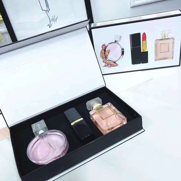 Good Price Makeup Set Collection Matte Lipstick 15ml Perfume 3 in 1 Cosmetic Kit with Gift Box for Women Fast Delivery