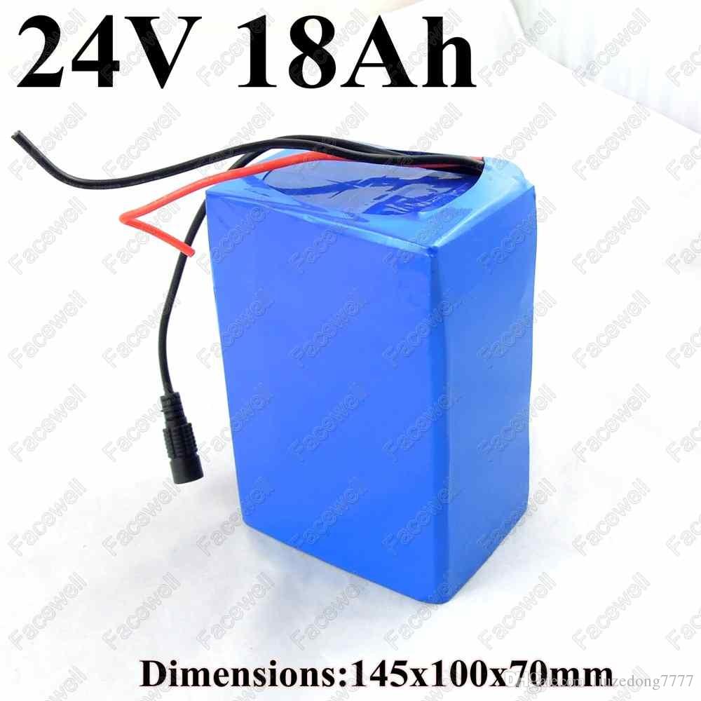 GTK 24v 18Ah battery pack with bms 24v 18ah lithium li-ion e bike battery 24v 250w 350w 500w electric motor bicycle +2A charger