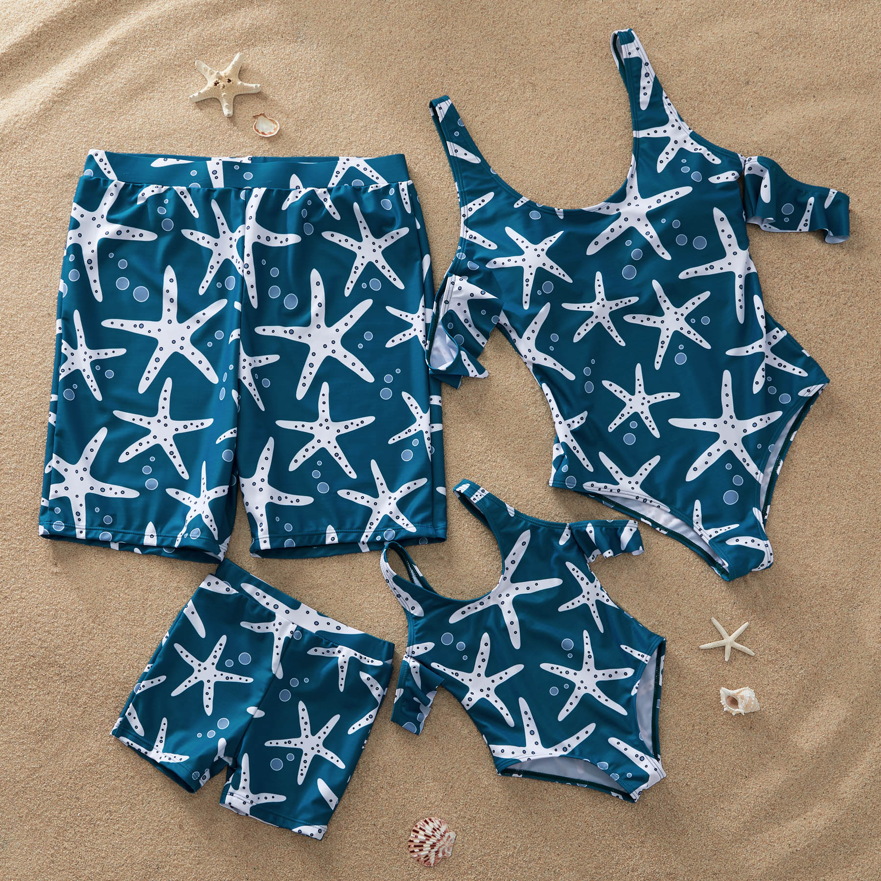 Starfish One Piece Family Matching Swimsuit