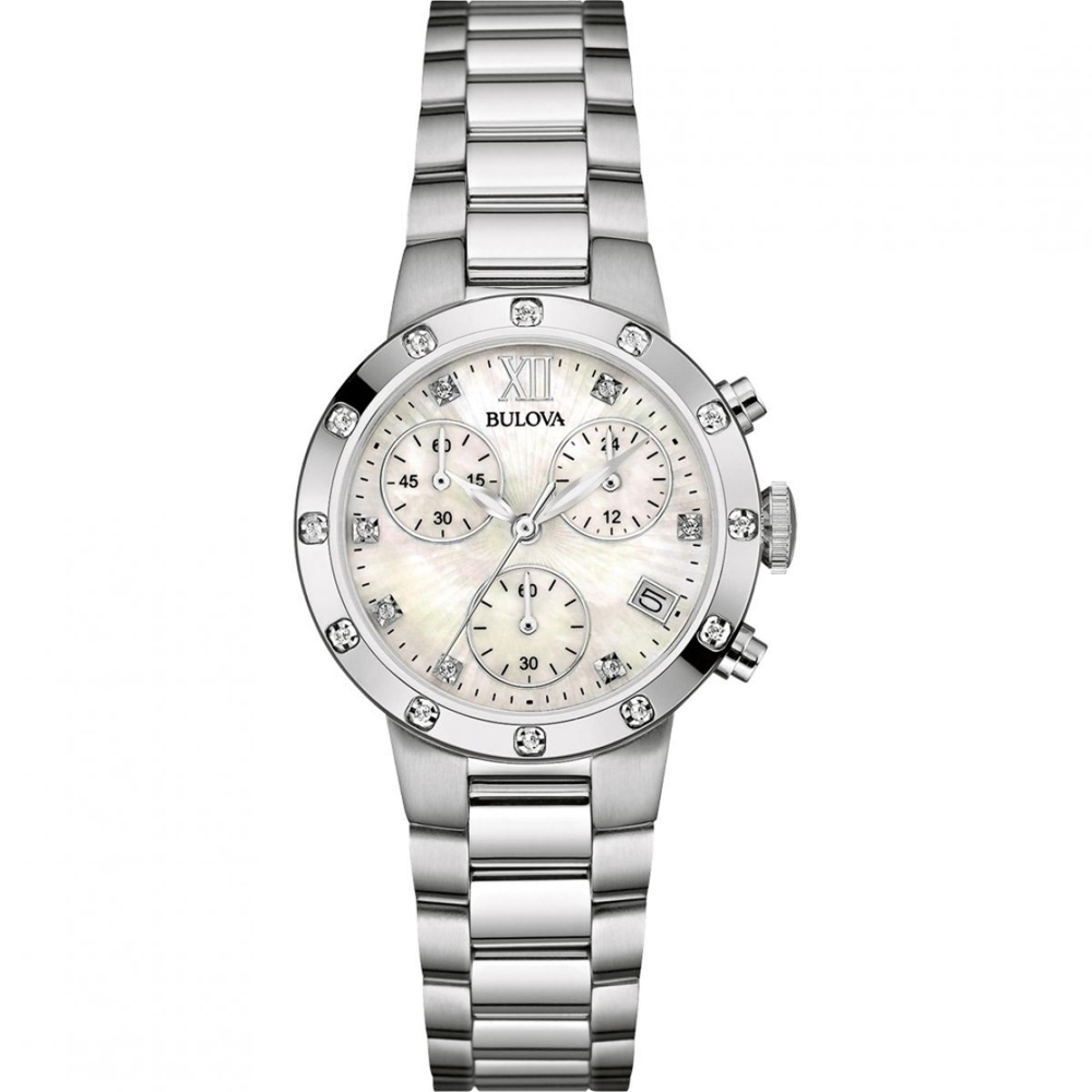 Bulova 96W202 Women's Diamond Collection Chronograph