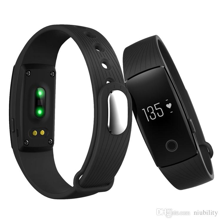 Fitbit Smart Watch ID107 Bluetooth 4.0 Smart Bracelet with Heart Rate Monitor Fitness Tracker Sports Wrist Watches for Android IOS in box