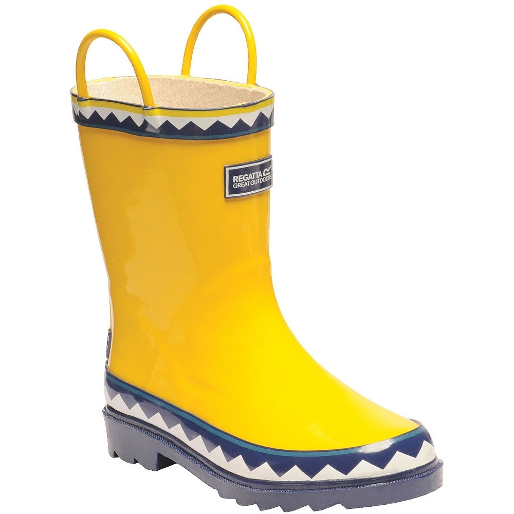 Regatta Boys Puddleduck Welly Printed Full Rubber Wellington Boots UK Size 2 (EU 34)