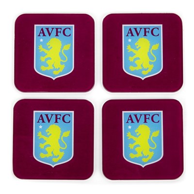 Aston Villa Crest Coaster - 4 Pack