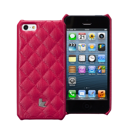 Jisoncase Matelasse Genuine Leather Case für iPhone 5