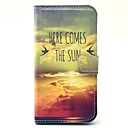 Sun Comming Here Pattern PU Leather Full Body Case with Card Slot for Samsung Galaxy S5 I9600