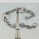 Classic Oval Silver Chain Cable Bracelets