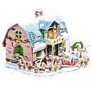 Develop Thinking Skills DIY 3D Paper Jigsaw Christmas Puzzle - Christmas Cottage B368-3 (38PCS)
