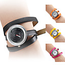 Women's Long PU Leather Style Band Analog Quartz Bracelet Watch (Assorted Colors)