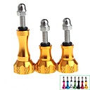 3 Pcs CNC Aluminum Thumb Knob Bolt Nut Screw for GoPro Hero 3/3/2/1  (Assorted Colors)