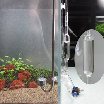 Glass Aquarium Fish Tank CO2 Bubble Counter Air Valve Checker Recorder Valve Set