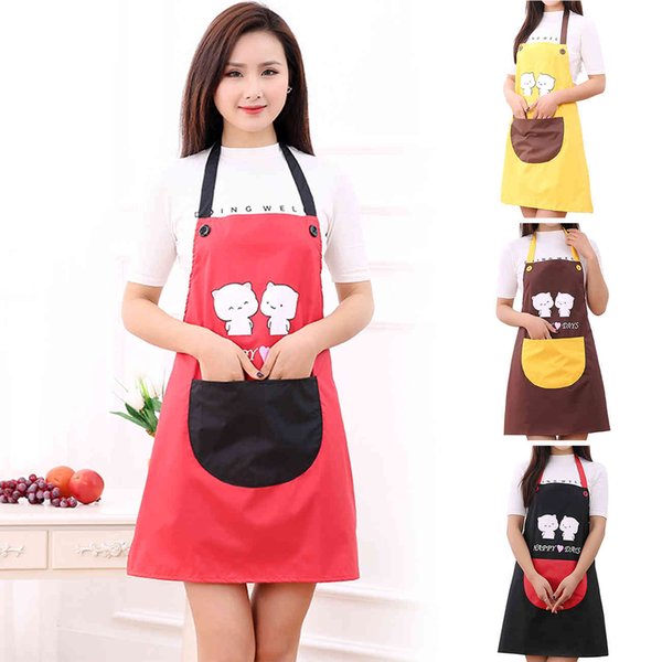 Adult waterproof polyester kitchen apron adult back home baking cafeteria cleaning kitchen accessories 1PCS
