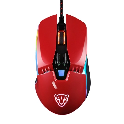 Motospeed V20 Wired Optical USB Gaming Mouse Catamount 8 Buttons 5000DPI RGB Backlit Wired Gaming Mouse