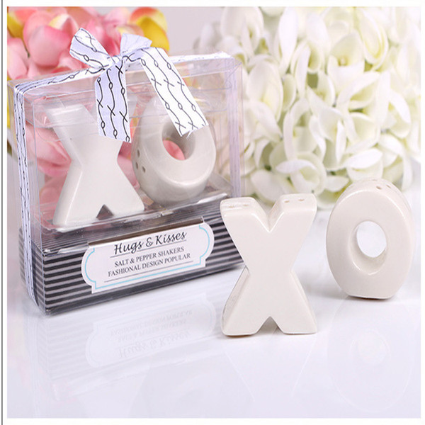5pcs/lot new classic creative wedding favors party back gifts for guests letter "x' "o" seasoning bottle decorations selling