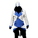 connor bleu et blanc veste costume de cosplay