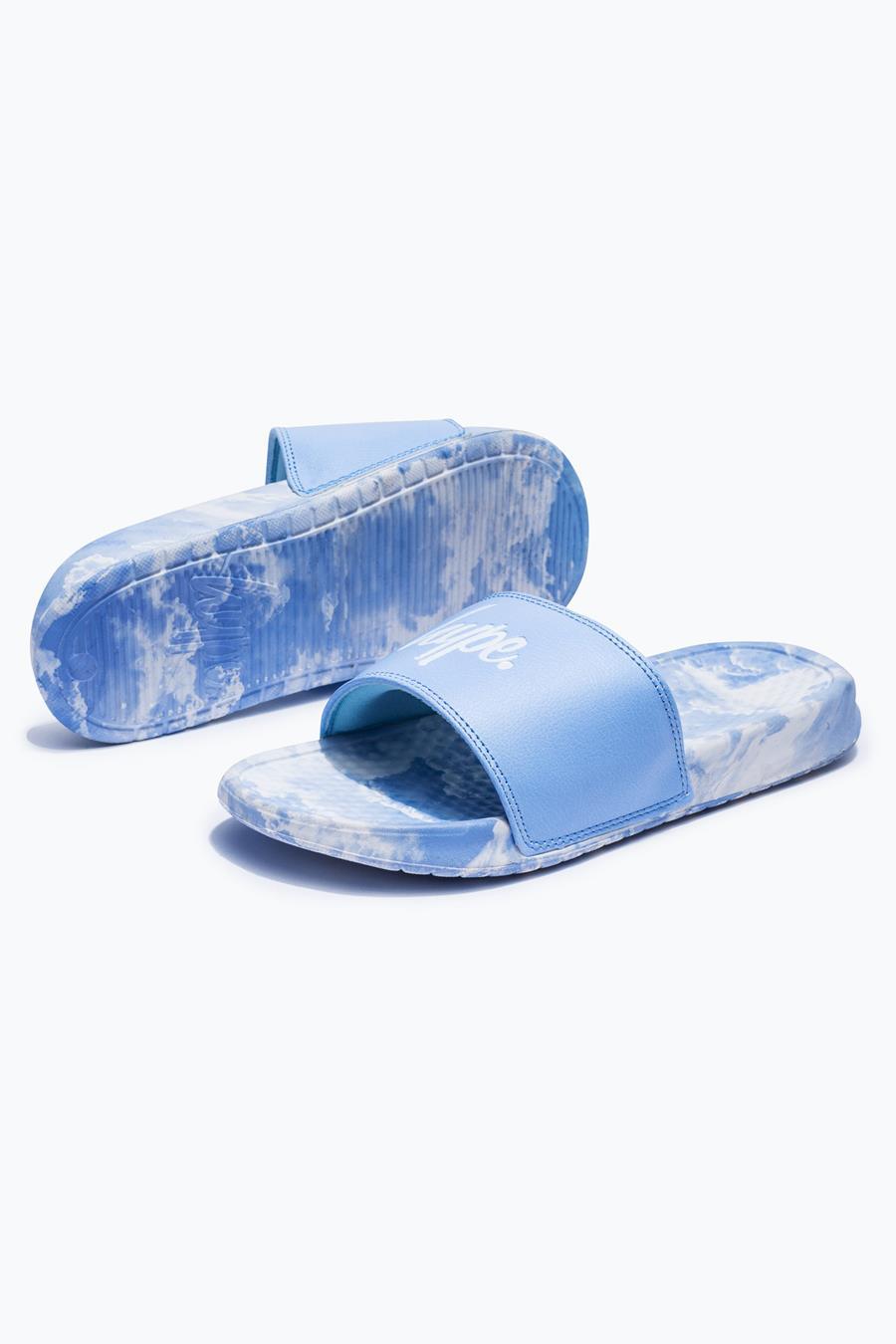 Hype Blue Clouds Sliders | Size UK11