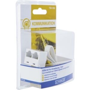 Schwaiger 0.1m - RJ45/2xRJ45 - RJ-45 - 2 x RJ45 - Männlich/weiblich - Weiß - Sichtverpackung (TDA1233532)