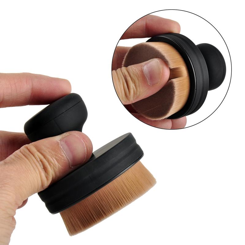 O! Circle Oval Brush Style Foundation Cosmetics Makeup Air Brush Loose Powder Synthetic Stamp Brush with Package 2805074