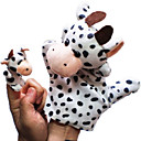 2PCS Parent-child HandFinger Puppets Dairy Cattles
