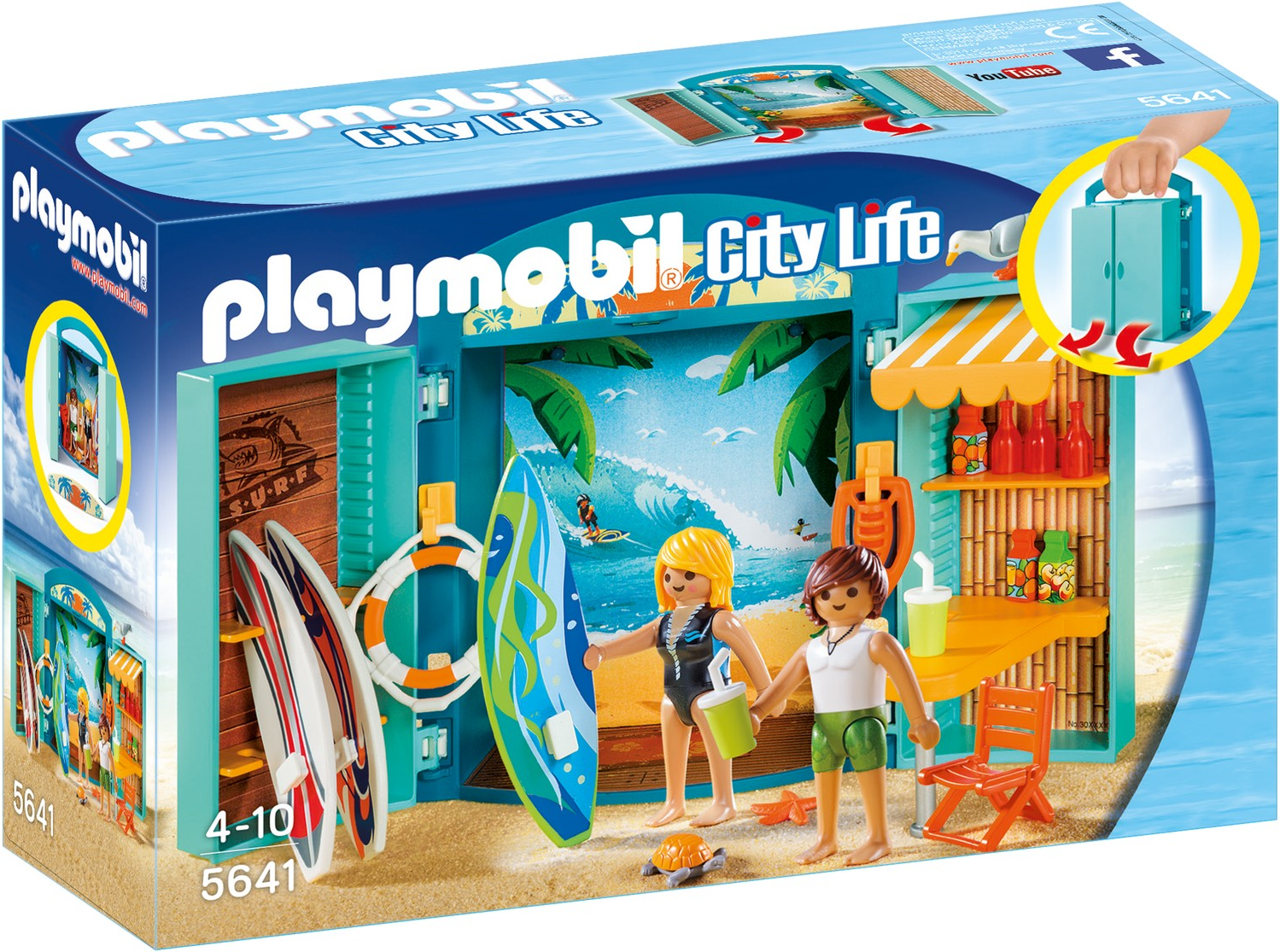 Playmobil FamilyFun 5641 - Einkaufen - Surf Shop - Mehrfarben - Box (5641)