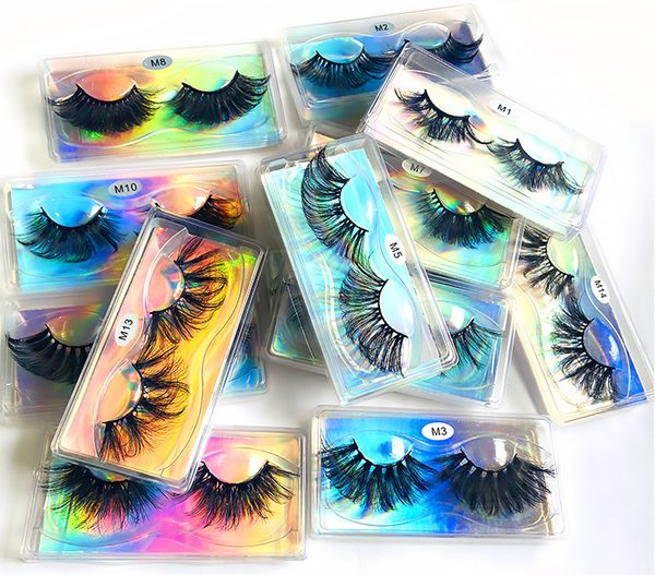 Wholesale 25mm False Eyelashes Thick Strip 3D Faux Mink Lashes For Makeup Dramatic Long Eye Extension