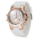 Women's Watch Rose Gold Round Dial Silicone Strap
