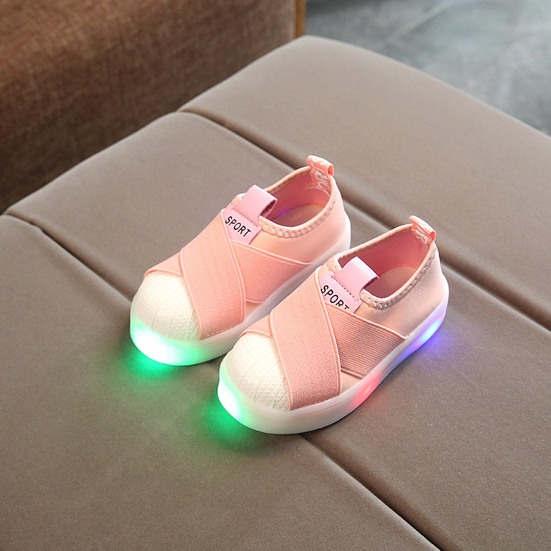 Toddler Fashionable Ribbon LED Sporty Shoes