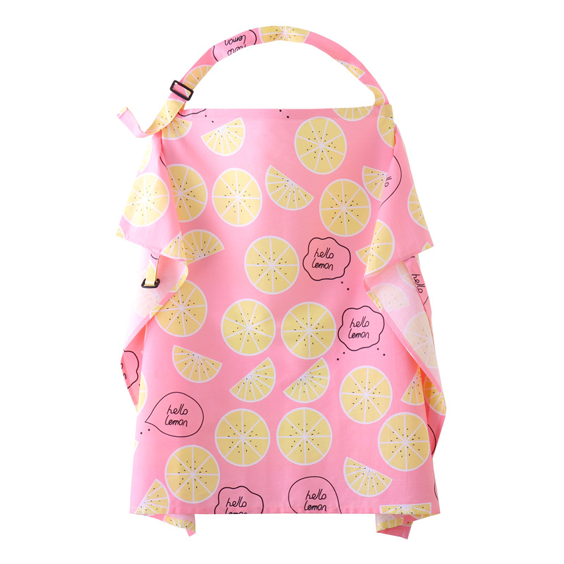 Lemon Print Maternity Cotton Nursing Cover