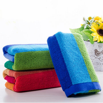 75x35cm British Style Soft Absorbent Cotton Bath Beach Towel Lovers Face Towel