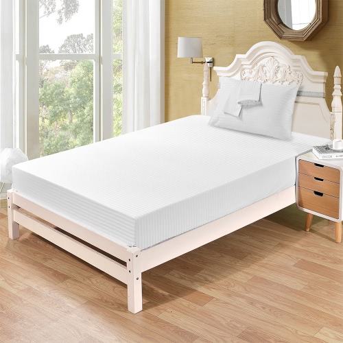 Well-made Soft Cotton Bedding Sheet Set with Pillow Case and Fitted Sheet 12