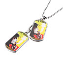 Men's (Double Tag Smoking Guy) Silver Alloy Pendant Necklace (1 Pc)