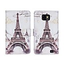 Retro Stamp Tower Wallet Card Leather Case Cover with Stand for Samsung Galaxy S II S2 I9100