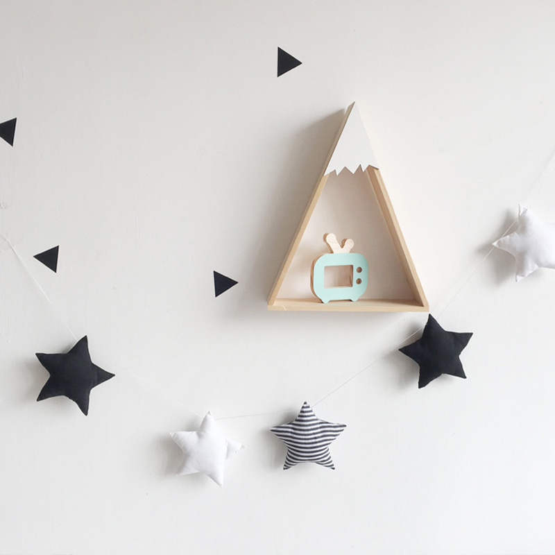 Concise Striped Stars Baby Room Decor