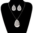 Fashion Drop Water Shape Shinning Jewelry Set(1 Set)