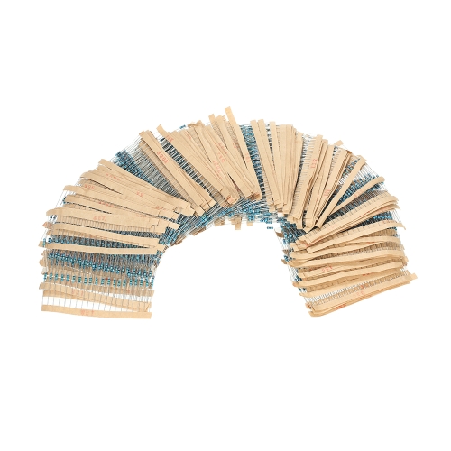 2600 pcs 130 Valeurs 1 ohm à 3 M ohms 1 / 4W 1% Métal Résistances Film Assortiment Kit Électronique Composants