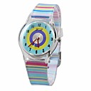 Girl' Round Dial Silicone Band Quartz Wrist Watches Assorted Colors