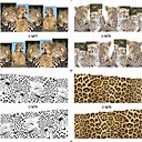 2pcs bande dessinée autocollants à ongles transfert de l'eau de bande dessinée d'impression (couleurs assorties)