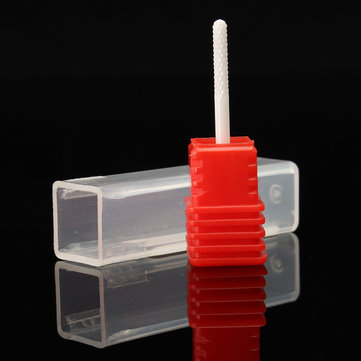 Red Ceramic Nail Drill Bits Manicure Pedicure Tool