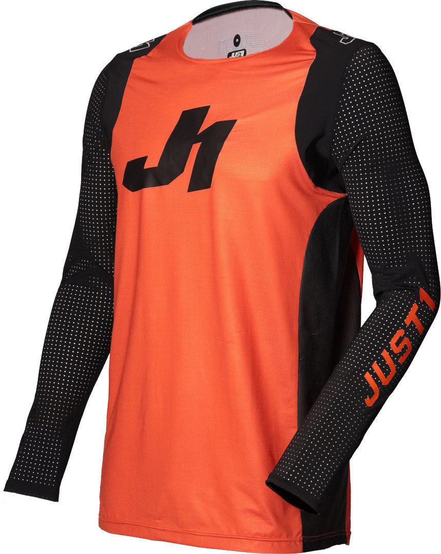 Just1 J-Flex Jugend Motocross Jersey Schwarz Orange XL