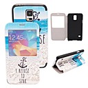 Elonbo J10H  New Retro Cute Anchor PU Leather Flip Stand Full Body Case for Samsung Galaxy S5 I9600