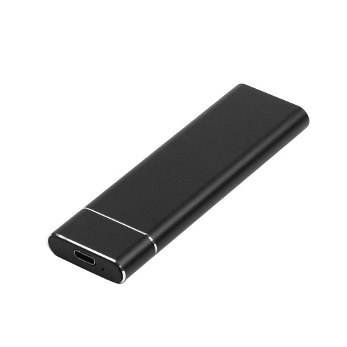 500GB Typ-C Mobile Solid State Drive Tragbare USB3.1 Schnittstelle SSD Stoßfestes Aluminiumlegierung Solid State Drive Schwarz