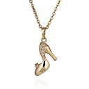 Women's New Gold Plated Hot Selling High Heeled Shoes Design Elegant Pendant Necklace