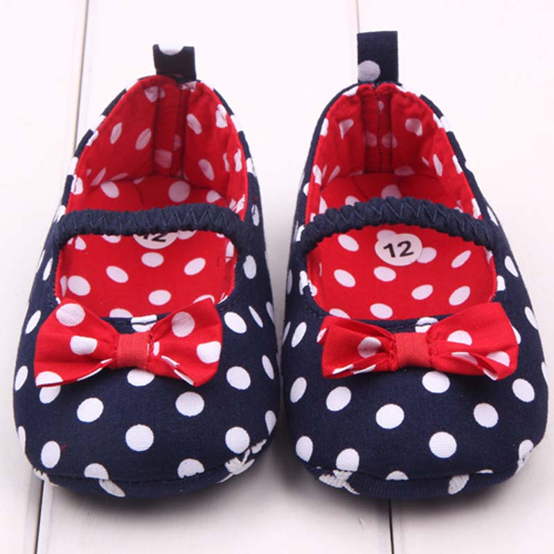 Baby / Toddler Soft  Polka Dots Bow Slip-on Shoes