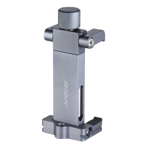 Andoer Faltbarer verstellbarer Smartphone Metall Clip Halter Klemmhalterung