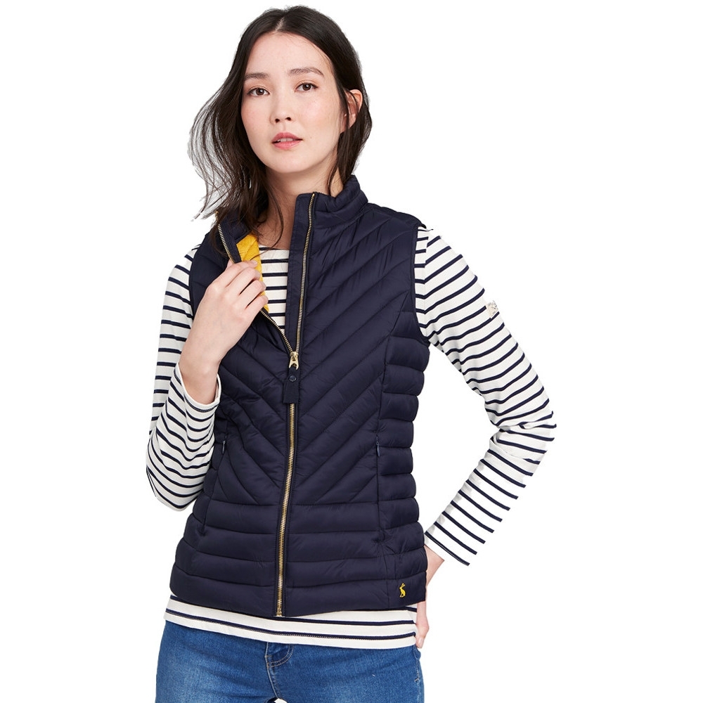 Joules Womens/Ladies Brindley Chevron Quilted Warm Bodywarmer Gilet 10 - Bust 34' (86cm)