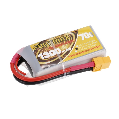 FULLYMAX 3S 11.1V 1300mAh 70C High Rate XT60 Plug LiPo Battery for QAV210 250 LS180 FPV Racing Quadcopter RC Car Boat