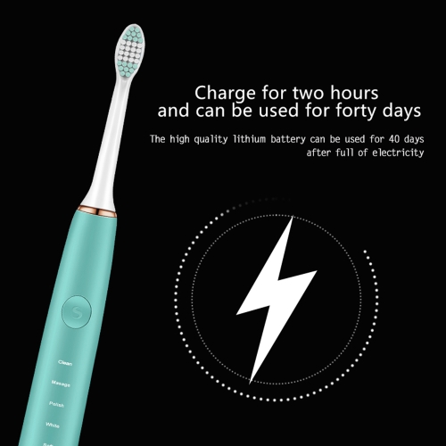 Ultrasonic Electric Toothbrush for Adult Women Men 5 Cleaning Modes USB Charging Power Tooth Brush Waterproof